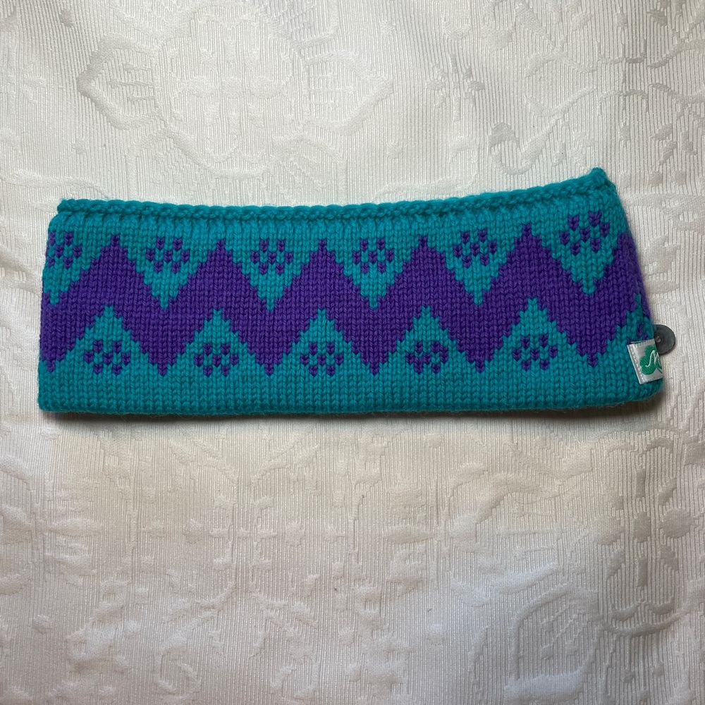 Vintage The Original MORIARTY HAT 100% Wool OS Green and blue/blue headband 90s